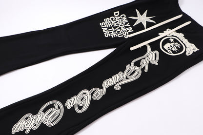 Hellstar "Only In Darkness" Flare Sweatpants Black