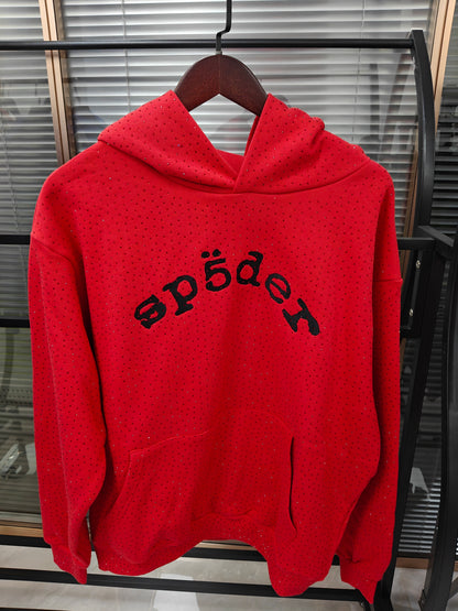 Sp5der Rhinestone Logo Hoodie (Multiple Colors Available)