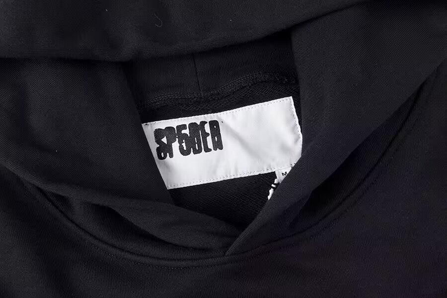 KING SP5DER Black Arach Hoodie | Unisex Y2K Oversized Graphic Sweatshirt