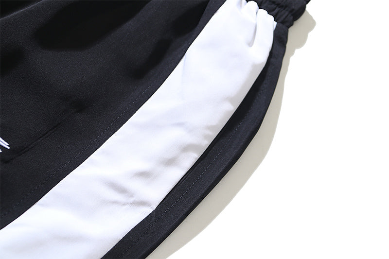 Hellstar Colorblock Side Stripe Track Pants Black/White