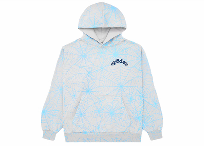 Sp5der AOP Web Hoodie 'Heather Grey'