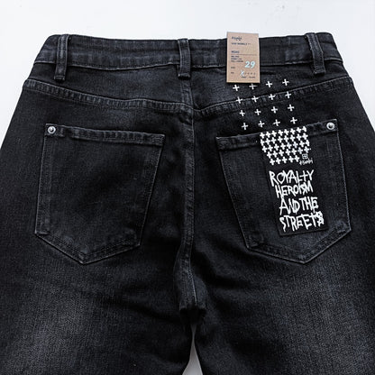 Ksubi Chitch Men's Black Distressed Paint Splatter Jeans