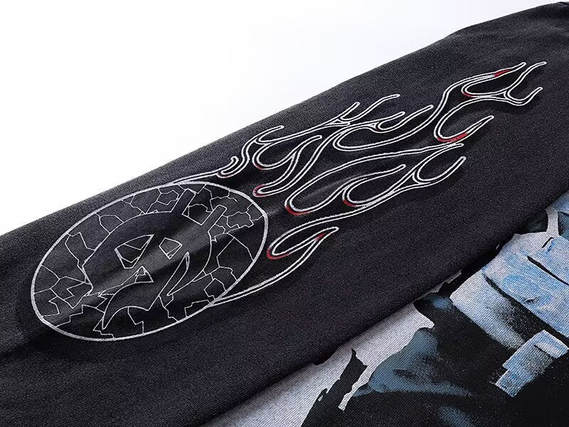 Godspeed Tactical Action Black L/S Tee – Black | Unisex Y2K Oversized Cotton Tee