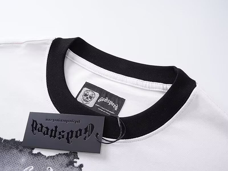 Godspeed Hollywood Burnout Graphic Long-Sleeve Tee – Black | Unisex Y2K Oversized Cotton Tee