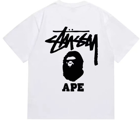 BAPE x Stussy Collaboration Ape Head T-Shirt
