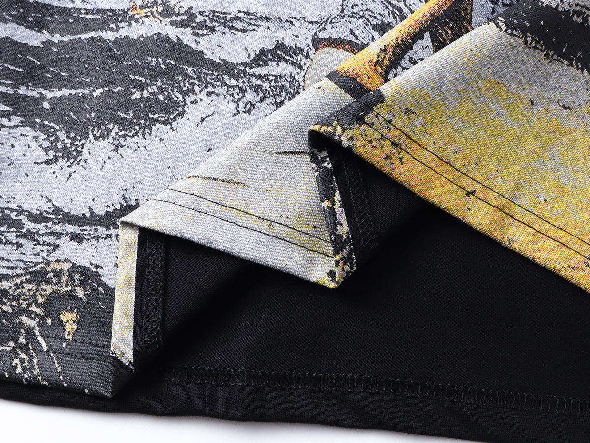 Mixed Emotion Rhinestone Seaside Tee Black
