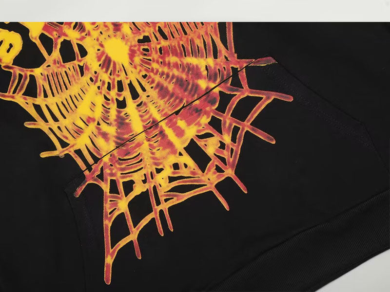 Sp5der OG Web V2 Hoodie Black | Unisex Y2K Oversized Graphic Sweatshirt