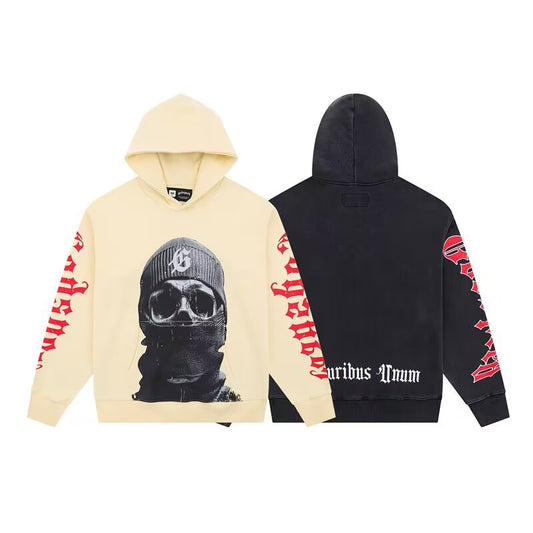 Godspeed Balaclava Skull Hoodie – Black | Unisex Y2K Oversized Fleece Hoodie