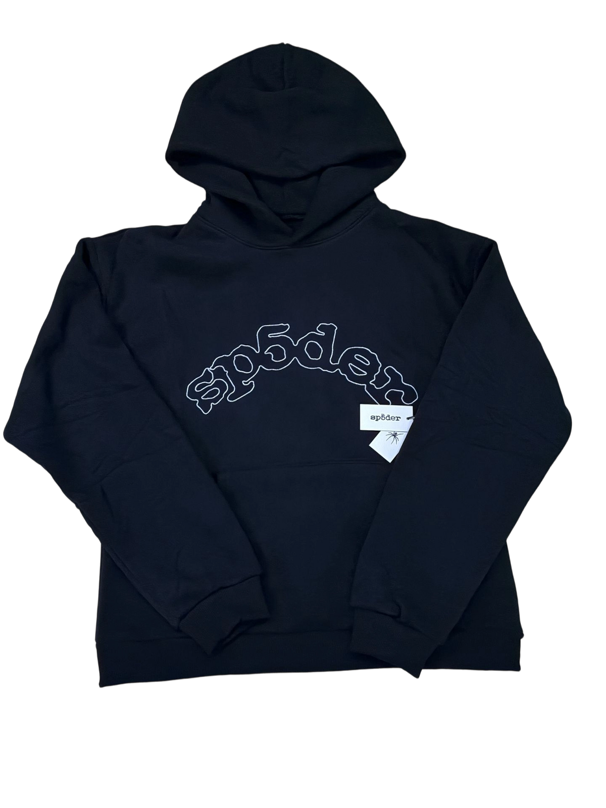 Sp5der OG Logo Hoodie Black Outline
