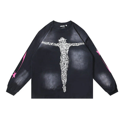 HELLSTAR 23:43 Vintage Black Long Sleeve Tee