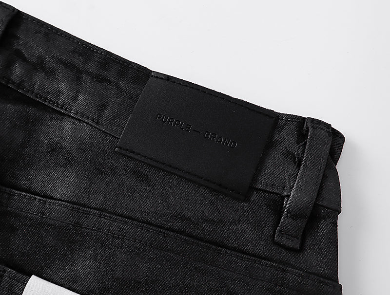 Purple Brand P004 Flare Pressed Coated Jeans Black