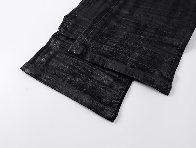 Purple Brand P004 Flare Pressed Coated Jeans Black