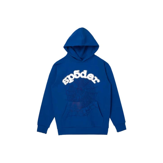 SP5DER  Hoodie – Ice-Blue, Cotton, Breathable & Ultra-Soft Unisex Y2K Sweatshirt