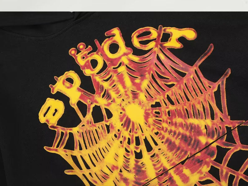 Sp5der OG Web V2 Hoodie Black | Unisex Y2K Oversized Graphic Sweatshirt