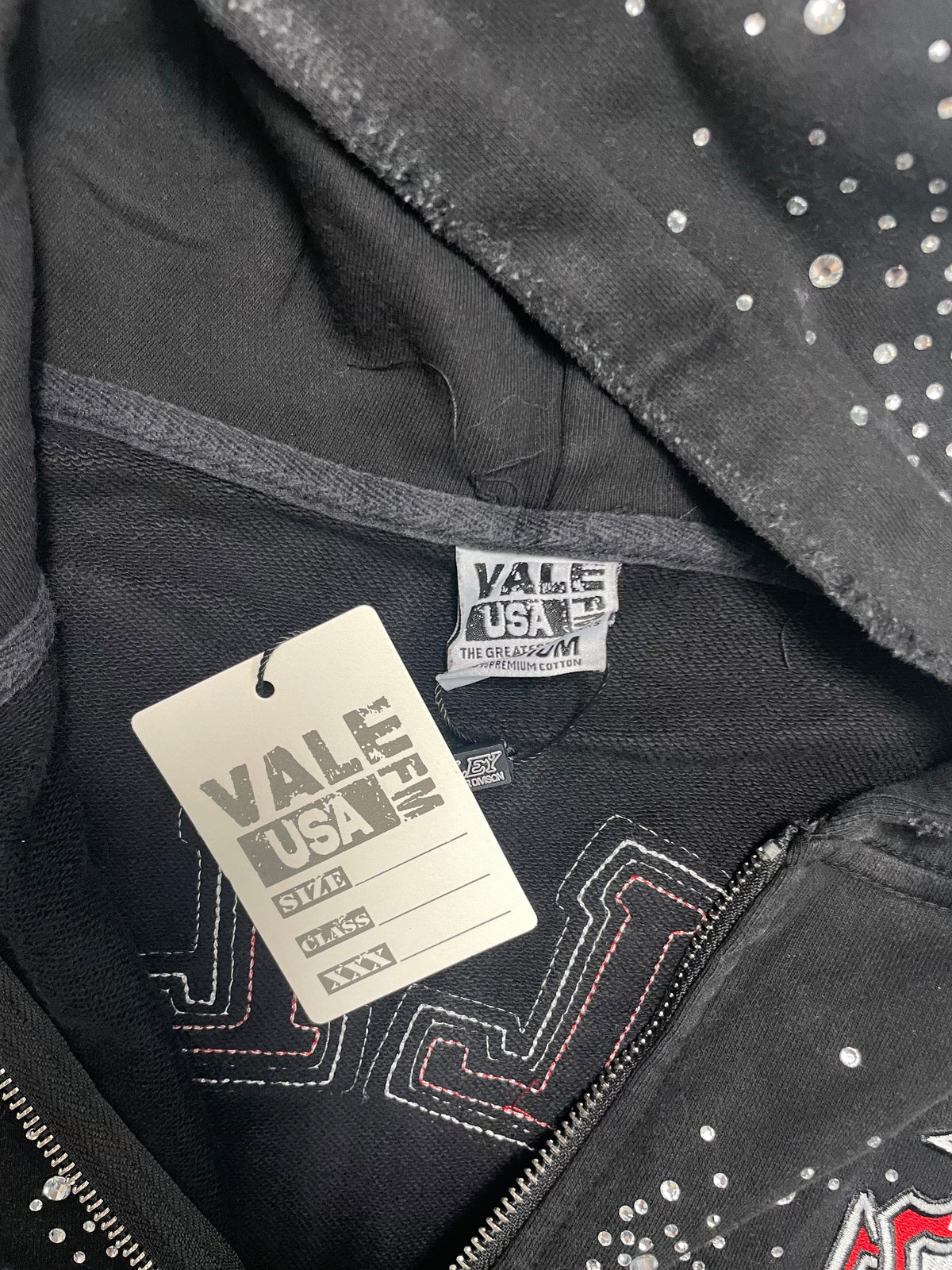 Vale Forever "Pluto Clustered" Full Zip Up Hoodie - Washed Black