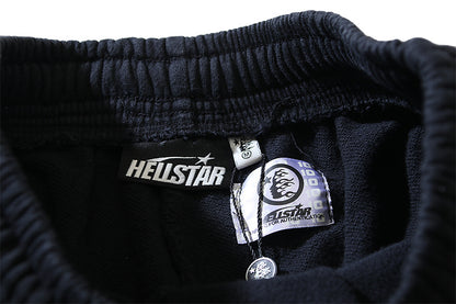 Hellstar Shard Flame Spray Fade Sweat Shorts