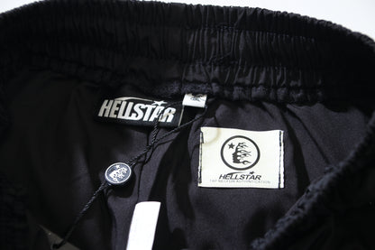 Hellstar Nylon Snap Button Track Pants Black