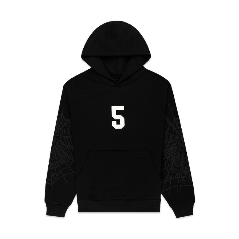 KING SP5DER Black Arach Hoodie | Unisex Y2K Oversized Graphic Sweatshirt
