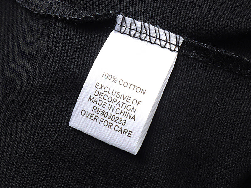 Mixed Emotion Rhinestone Cupid Black Tee