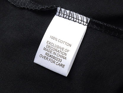 Mixed Emotion Rhinestone Cupid Black Tee