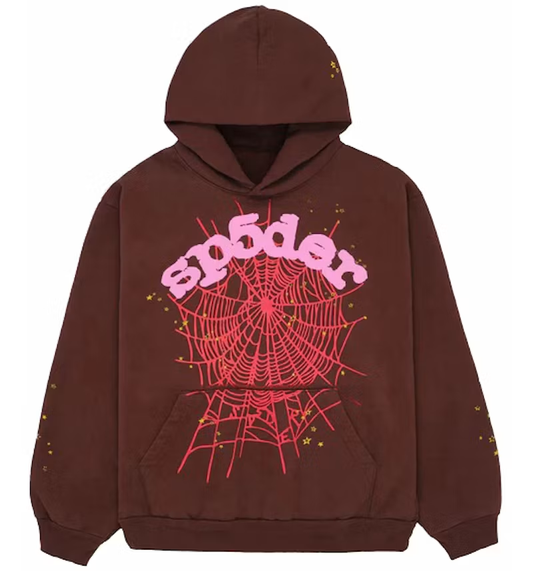 Sp5der Web Hoodie Brown