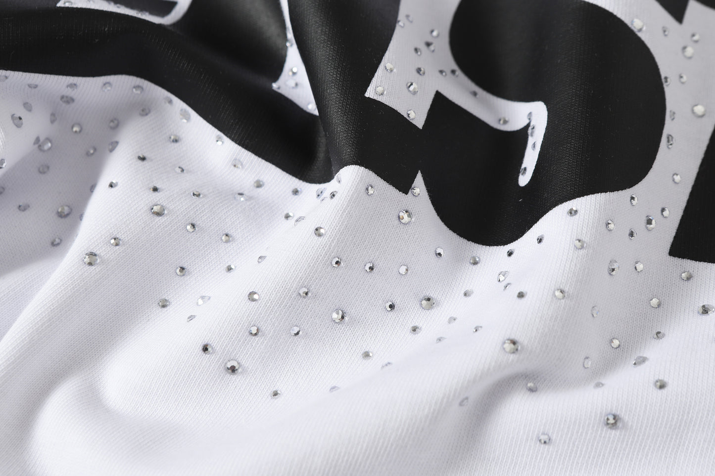 Hellstar Graphic Logo Rhinestone Vintage White T-Shirt