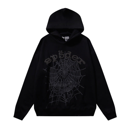 Sp5der Phantom Web Hoodie Black | Unisex Y2K Oversized Graphic Sweatshirt