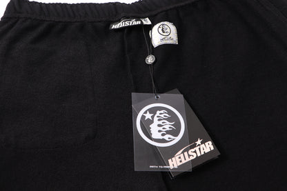 Hellstar Graphic Print Washed Black Sweatpants