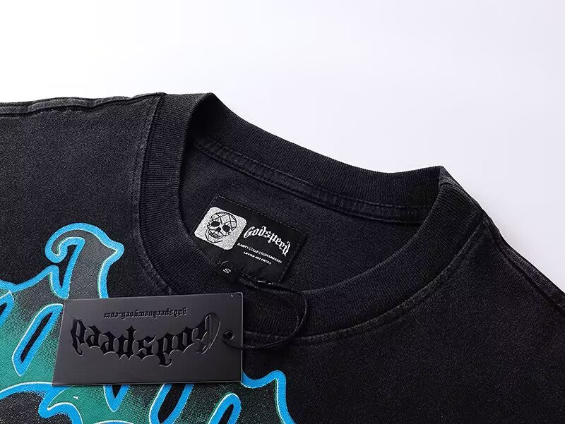Godspeed Casino Scene Black L/S Tee – Black | Unisex Y2K Oversized Cotton Tee