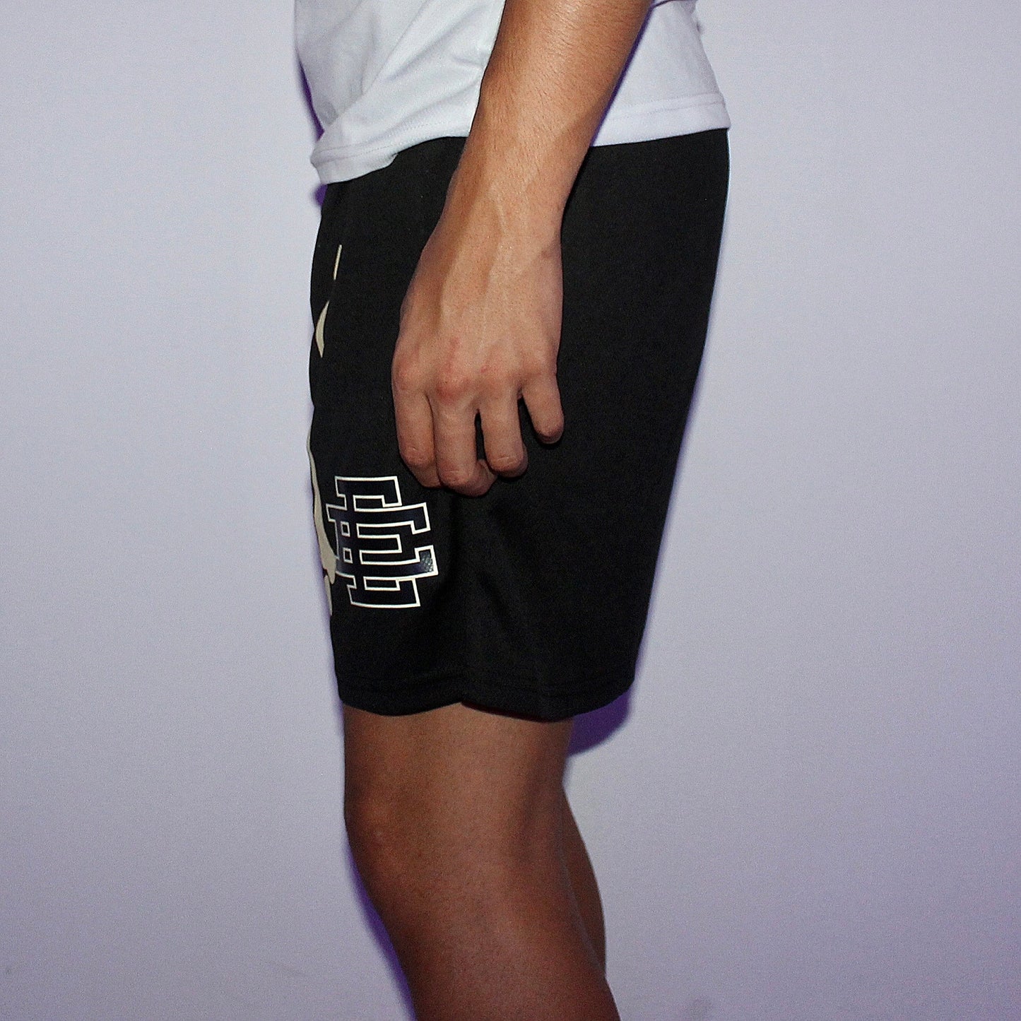 Eric Emanuel Baggy Graphic Shorts – Mesh Black Basketball Shorts