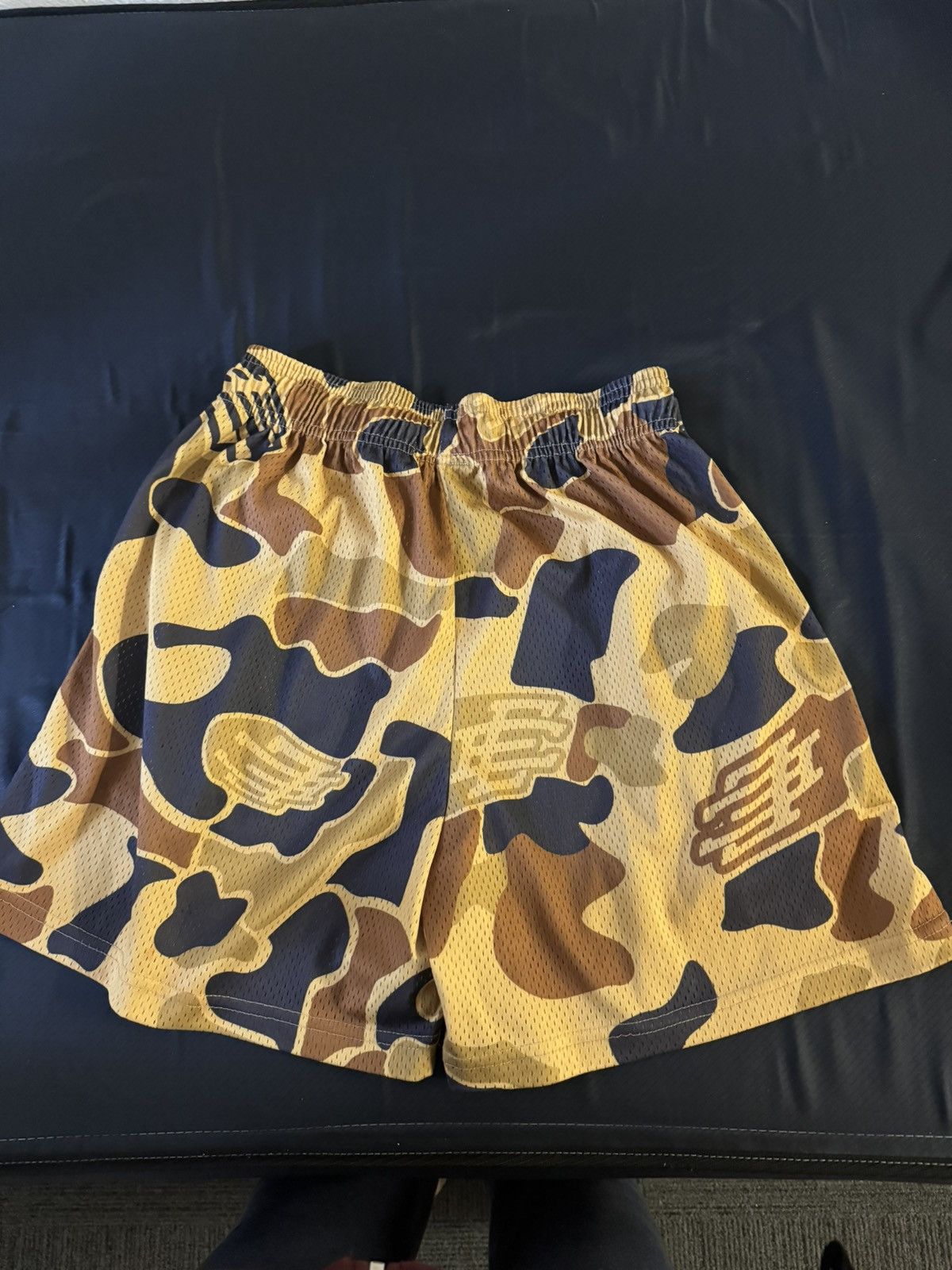 Eric Emanuel EE Black Mesh Basketball Shorts – Stylish Men’s Baggy Shorts with Graphic Camo Design