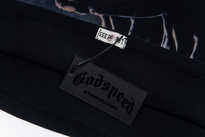 Godspeed Doberman Moon Graphic T-Shirt Black