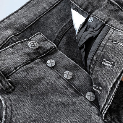 Ksubi Chitch Slim Men's Distressed Washed Grey Jeans