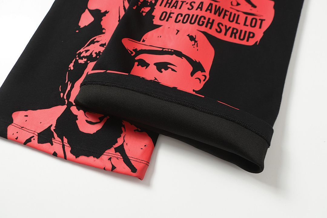 Red Graphic Sweatpants – "That’s A Awful Lot Of Cough Syrup" | Unisex Y2K Baggy Joggers