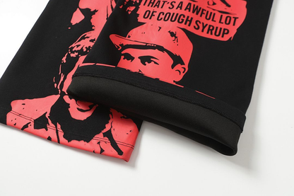 Red Graphic Sweatpants – "That’s A Awful Lot Of Cough Syrup" | Unisex Y2K Baggy Joggers