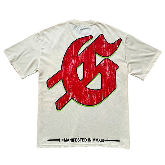 Godspeed Doberman Moon Graphic T-Shirt Apricot