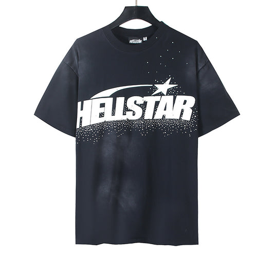 Hellstar Graphic Logo Vintage Washed Black T-Shirt