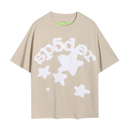 Sp5der Men Soft Cotton Top Featuring a Star-Accented Spider Artwork