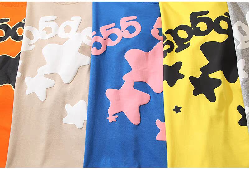 Sp5der Men Soft Cotton Top Featuring a Star-Accented Spider Artwork