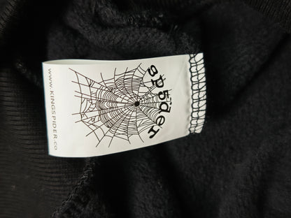 Sp5der OG Web V2 Hoodie Black Orange