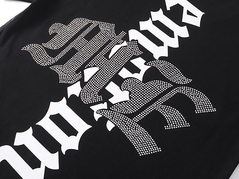 Mixed Emotion Rhinestone Diver Tee Y2K Hip Hop T-Shirt