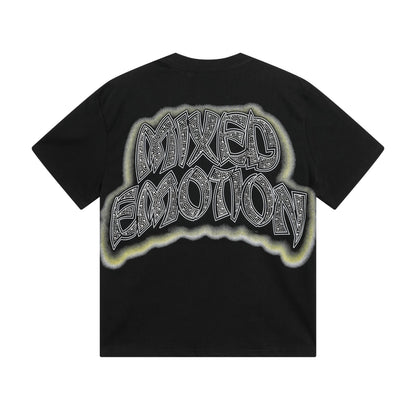 Mixed Emotion Rhinestone Seaside Tee Black