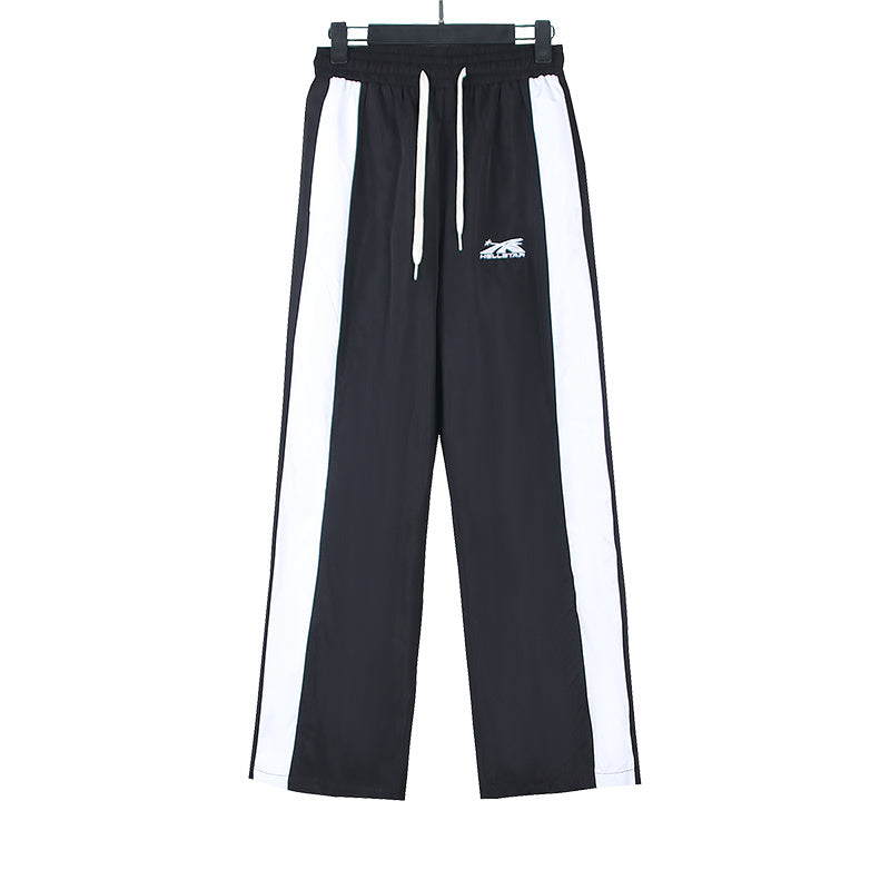 Hellstar Colorblock Side Stripe Track Pants Black/White