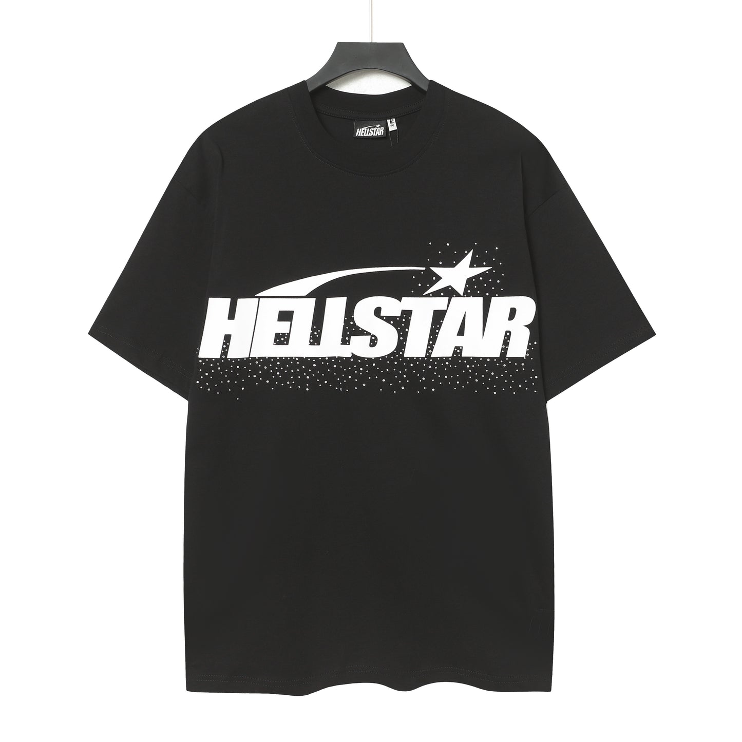 Hellstar Graphic Logo Rhinestone Vintage Black T-Shirt