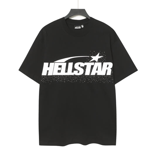 Hellstar Graphic Logo Rhinestone Vintage Black T-Shirt