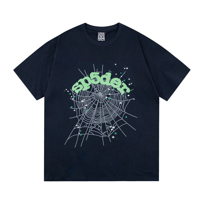 Men’s Stylish Cotton Spider Tee, Soft Fabric Y2K Streetwear