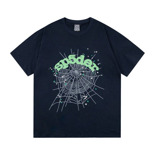 Men’s Stylish Cotton Spider Tee, Soft Fabric Y2K Streetwear