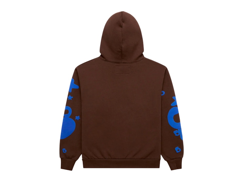 SP5DER Beluga V2 Hoodie Brown | Unisex Y2K Oversized Graphic Sweatshirt