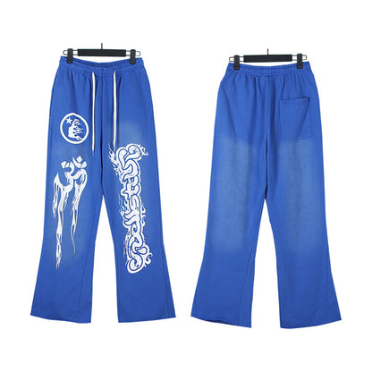 Hellstar Blue Yoga Flare Sweatpants