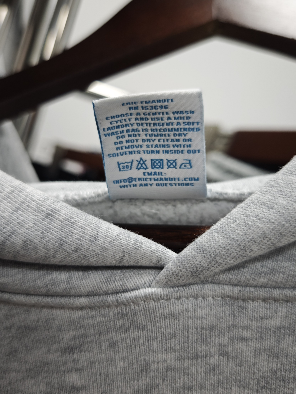 Eric Emanuel EE Basic Hoodie Grey